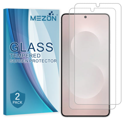[2 Pack] MEZON Samsung Galaxy S25 Edge (6.7") Tempered Glass Crystal Clear Premium 9H HD Fingerprint Unlock Screen Protectors