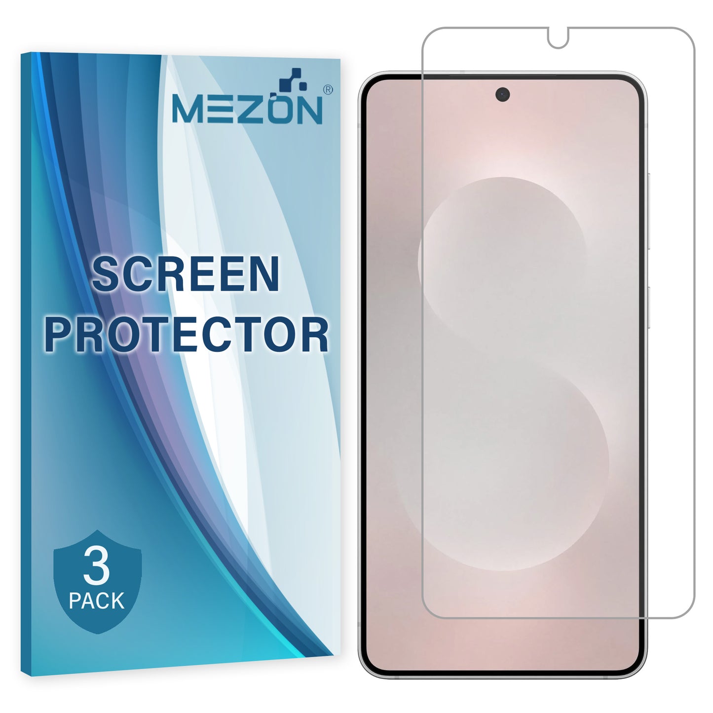 [3 Pack] MEZON Samsung Galaxy S25 Edge (6.7") Premium Hydrogel Clear Full Coverage Screen Protector Film – Fingerprint Unlock