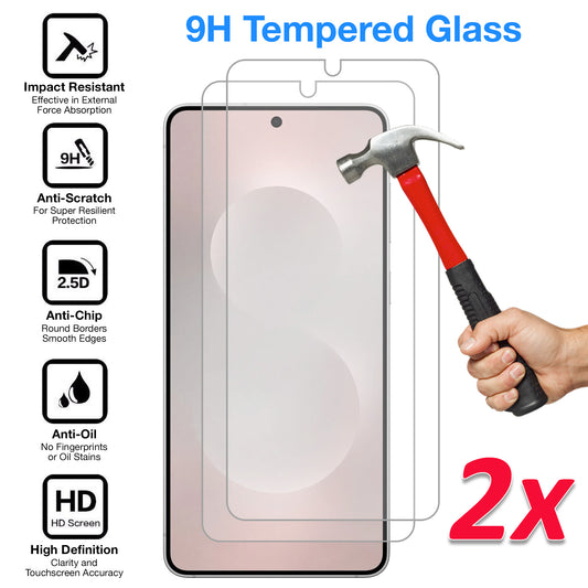 [2 Pack] MEZON Samsung Galaxy S25 Edge (6.7") Tempered Glass Crystal Clear Premium 9H HD Fingerprint Unlock Screen Protectors