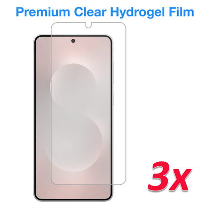 [3 Pack] MEZON Samsung Galaxy S25 Edge (6.7") Premium Hydrogel Clear Full Coverage Screen Protector Film – Fingerprint Unlock