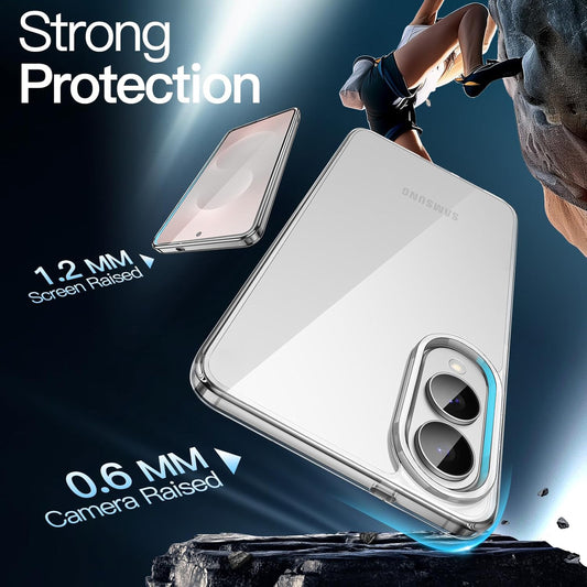 MEZON Samsung Galaxy S25 Edge (6.7") Premium Slim Crystal Clear TPU Gel Back Case – Wireless Charging Compatible