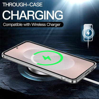 MEZON Samsung Galaxy S25 Edge (6.7") Premium Slim Crystal Clear TPU Gel Back Case – Wireless Charging Compatible