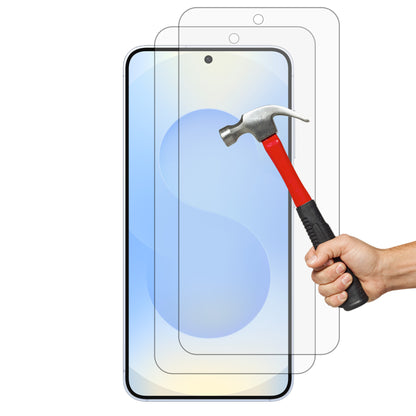 [2 Pack] MEZON Samsung Galaxy S25 FE (6.7") Tempered Glass Crystal Clear Premium 9H HD Case Friendly Screen Protectors