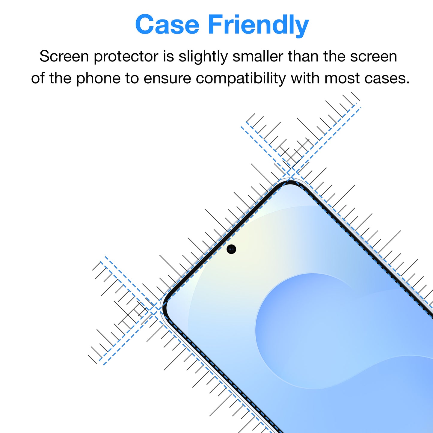 [3 Pack] MEZON Samsung Galaxy S25 FE (6.7") Clear Screen Protector Case Friendly Film (Galaxy S25 FE, Clear)