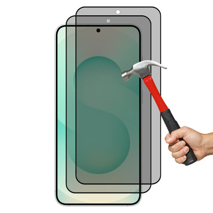 [2 Pack] MEZON Privacy Anti-Spy Full Coverage Samsung Galaxy S25+ (6.7") Tempered Glass Fingerprint Unlock Premium 9H HD Screen Protectors