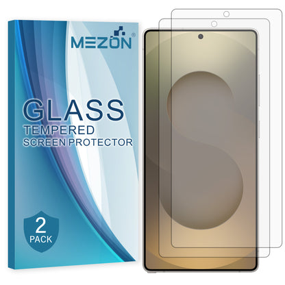 [2 Pack] MEZON Samsung Galaxy S25 Ultra (6.9") Tempered Glass Crystal Clear Premium 9H HD Fingerprint Unlock Screen Protectors