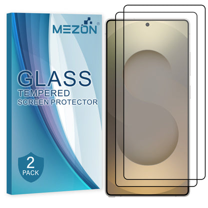 [2 Pack] MEZON Full Coverage Samsung Galaxy S25 Ultra (6.9") Crystal Clear Fingerprint Unlock Premium 9H HD Tempered Glass