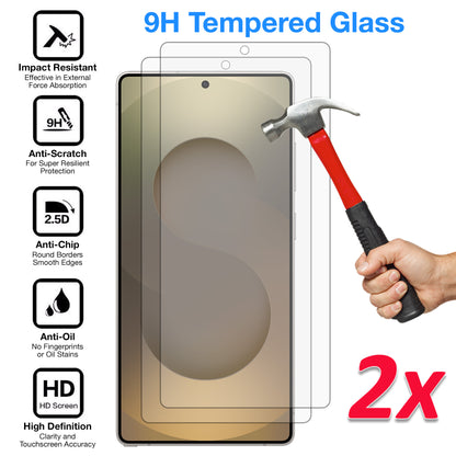 [2 Pack] MEZON Samsung Galaxy S25 Ultra (6.9") Tempered Glass Crystal Clear Premium 9H HD Fingerprint Unlock Screen Protectors