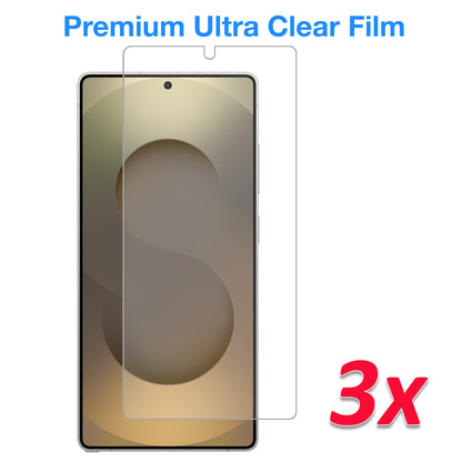 [3 Pack] MEZON Samsung Galaxy S25 Ultra (6.9") Clear Screen Protector Case Friendly Film (Galaxy S25 Ultra, Clear)