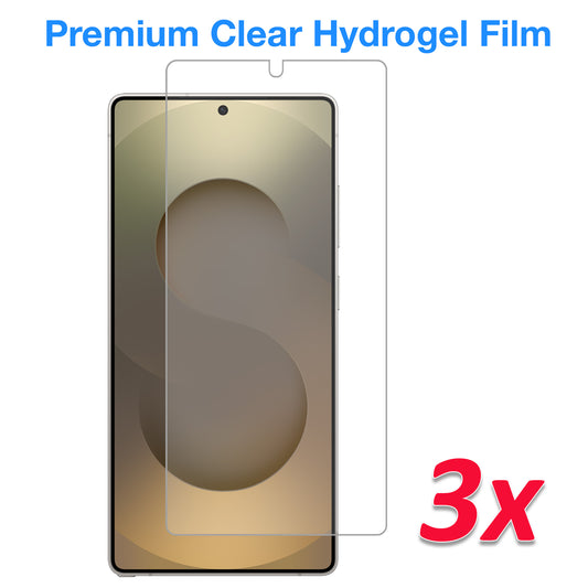 [3 Pack] MEZON Samsung Galaxy S25 Ultra (6.9") Premium Hydrogel Clear Full Coverage Screen Protector Film – Fingerprint Unlock