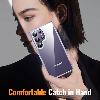 MEZON Samsung Galaxy S25 Ultra (6.9") Premium Slim Crystal Clear TPU Gel Back Case – Wireless Charging Compatible