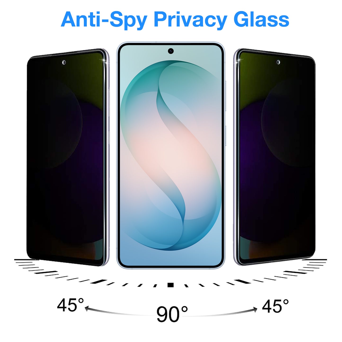 [2 Pack] MEZON Privacy Anti-Spy Full Coverage Samsung Galaxy S26 (6.3") Tempered Glass Fingerprint Unlock Premium 9H HD Screen Protectors