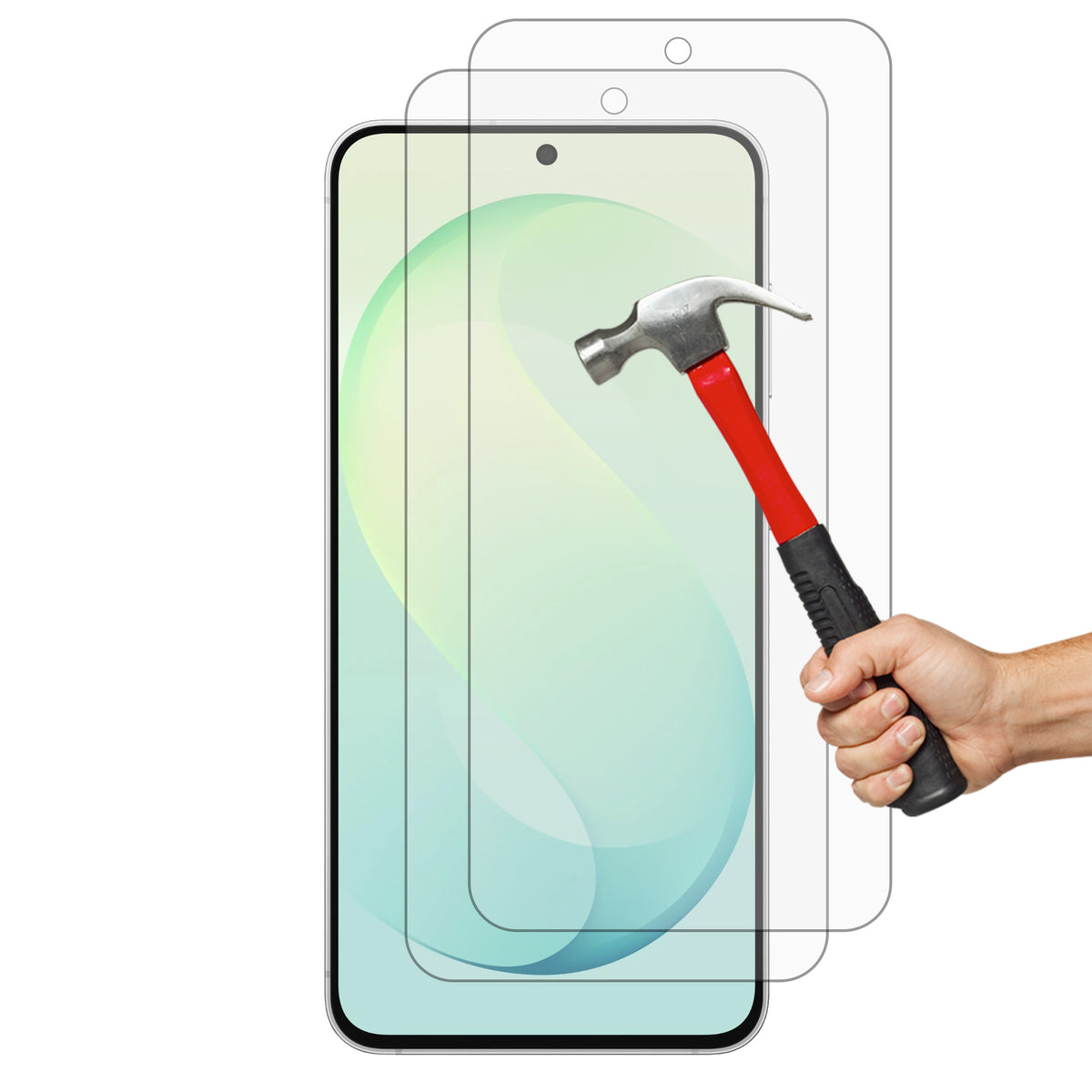 [2 Pack] MEZON Samsung Galaxy S26 FE (6.7") Tempered Glass Crystal Clear Premium 9H HD Case Friendly Screen Protectors
