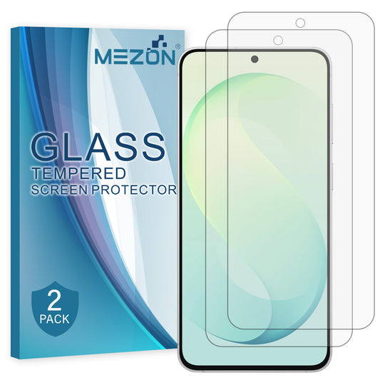 [2 Pack] MEZON Samsung Galaxy S26 FE (6.7") Tempered Glass Crystal Clear Premium 9H HD Case Friendly Screen Protectors