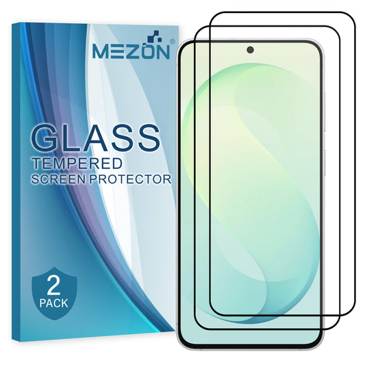 [2 Pack] MEZON Full Coverage Samsung Galaxy S26 FE (6.7") Crystal Clear Premium 9H HD Tempered Glass