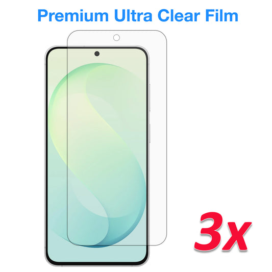 [3 Pack] MEZON Samsung Galaxy S26 FE (6.7") Clear Screen Protector Case Friendly Film (Galaxy S26 FE, Clear)
