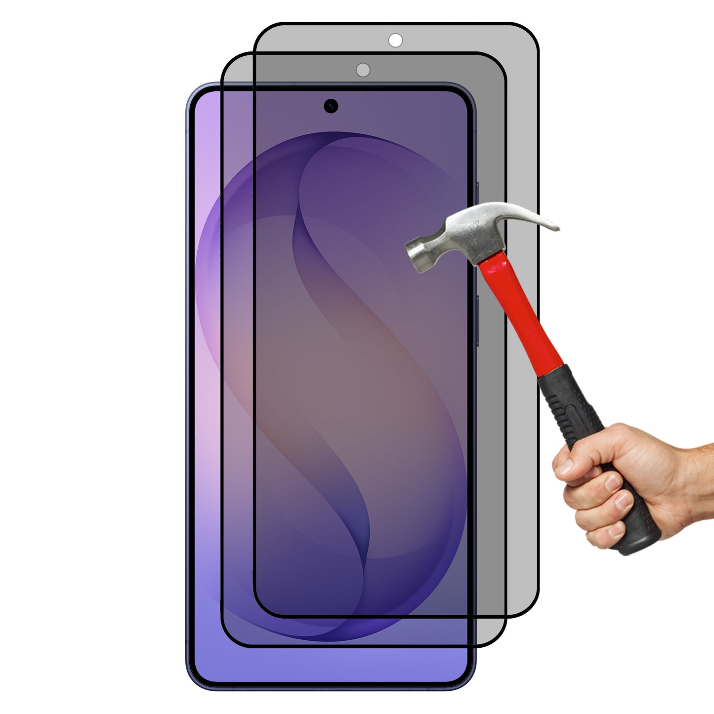 [2 Pack] MEZON Privacy Anti-Spy Full Coverage Samsung Galaxy S26+ (6.7") Tempered Glass Fingerprint Unlock Premium 9H HD Screen Protectors
