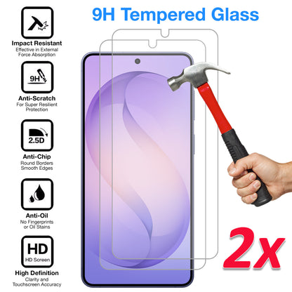 [2 Pack] MEZON Samsung Galaxy S26+ (6.7") Tempered Glass Crystal Clear Premium 9H HD Fingerprint Unlock Screen Protectors