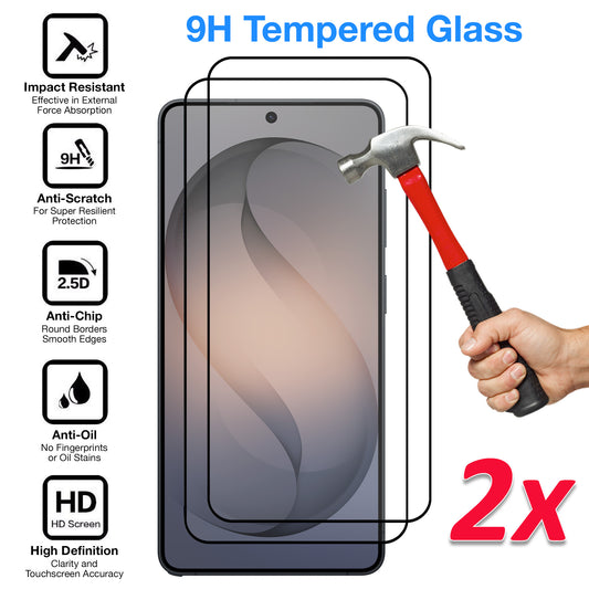 [2 Pack] MEZON Full Coverage Samsung Galaxy S26 Ultra (6.9") Crystal Clear Fingerprint Unlock Premium 9H HD Tempered Glass