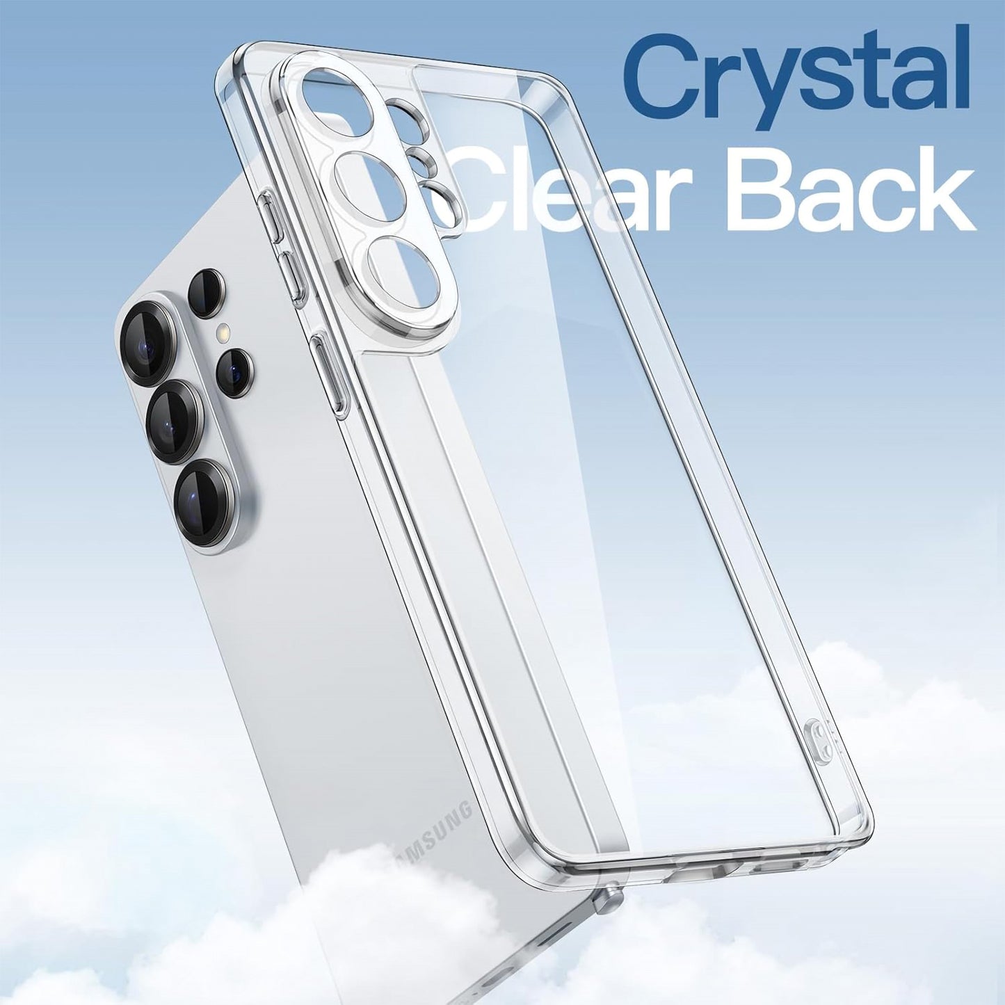 MEZON Samsung Galaxy S26 Ultra (6.9") Premium Slim Crystal Clear TPU Gel Back Case – Wireless Charging Compatible