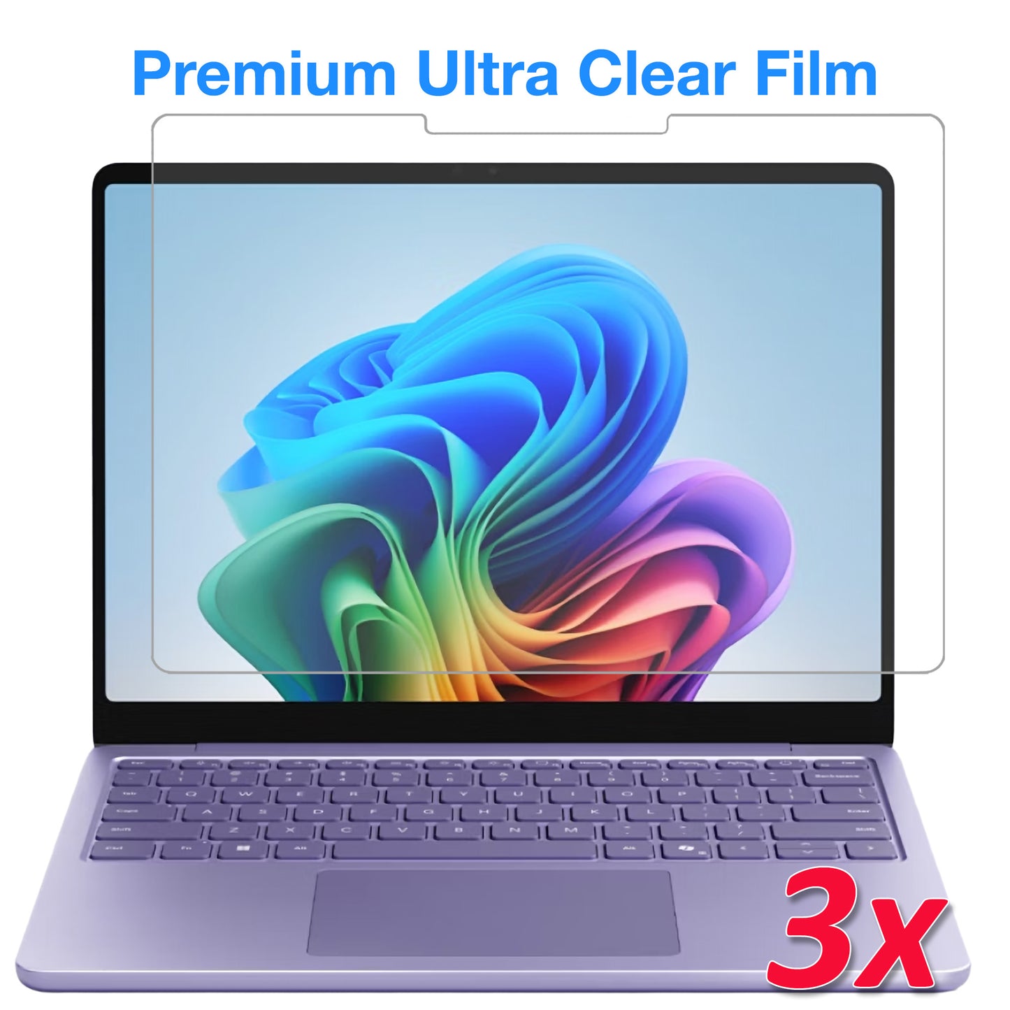 [3 Pack] MEZON Microsoft Surface Laptop 13" (2025) Ultra Clear Film Screen Protector – Case and Surface Pen Friendly