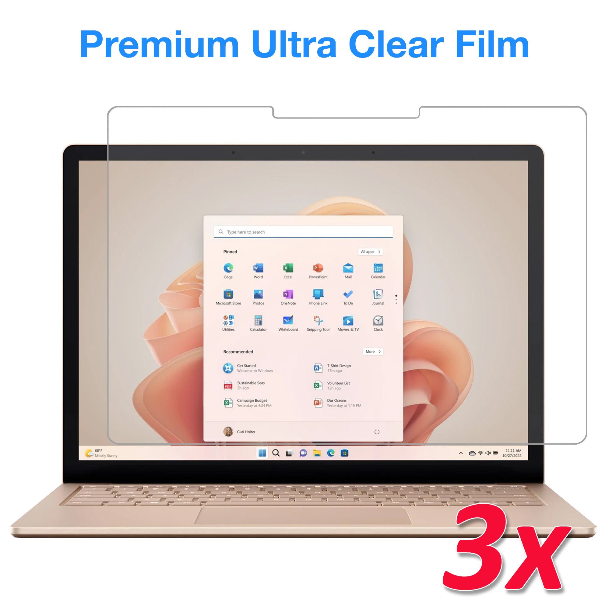 Surface Laptop 6 ultra clear film screen protector