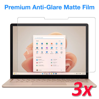 [3 Pack] MEZON Microsoft Surface Laptop 6 (13.5") Anti-Glare Matte Film Screen Protector – Case and Surface Pen Friendly