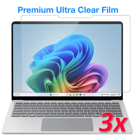 [3 Pack] MEZON Microsoft Surface Laptop 7 (13.8") Ultra Clear Film Screen Protector – Case and Surface Pen Friendly