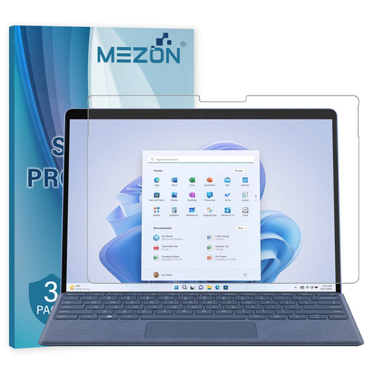 [3 Pack] MEZON Microsoft Surface Pro 10 (13") Ultra Clear Film Screen Protector – Case and Surface Pen Friendly