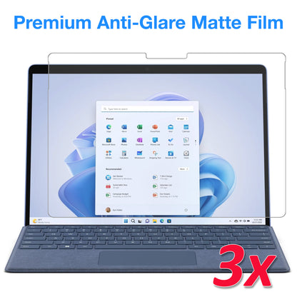 [3 Pack] MEZON Microsoft Surface Pro 10 (13") Anti-Glare Matte Film Screen Protector – Case and Surface Pen Friendly