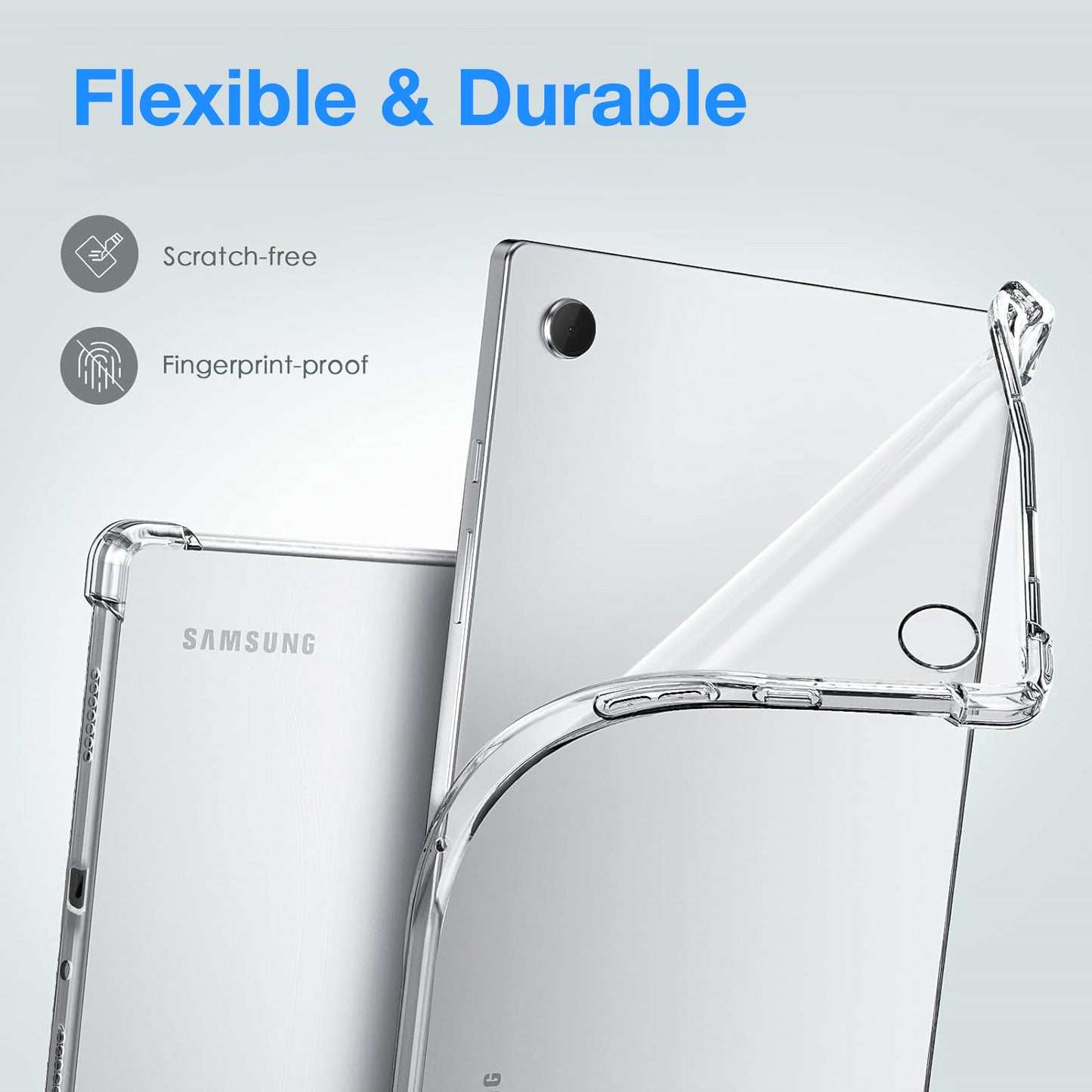 MEZON Samsung Galaxy Tab A11+ (11") Premium Thin Transparent Clear TPU Gel Case (SM-X230, X236)