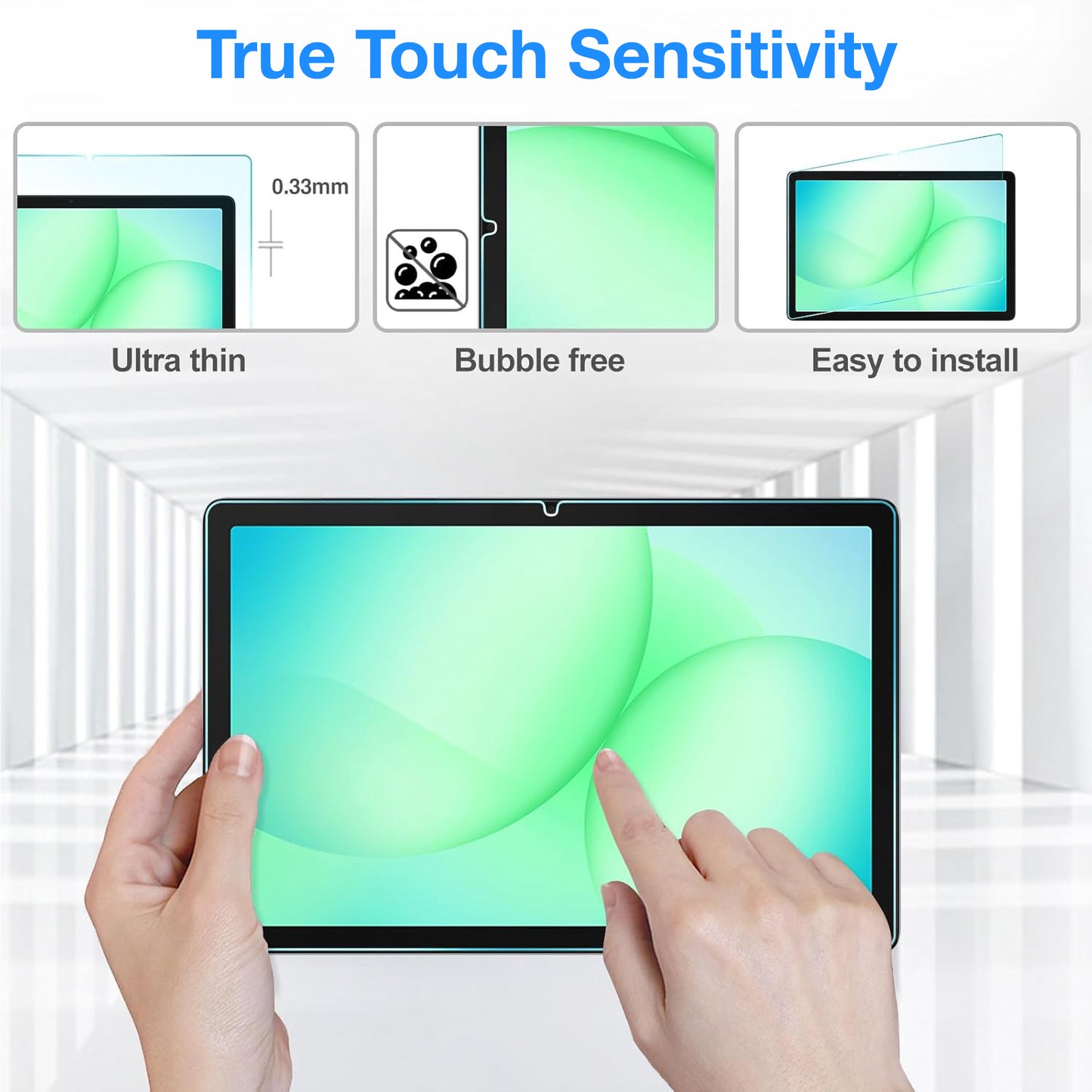 [3 Pack] MEZON Samsung Galaxy Tab A11+ (11") Ultra Clear Film Screen Protector (SM-X230, X236, Clear)