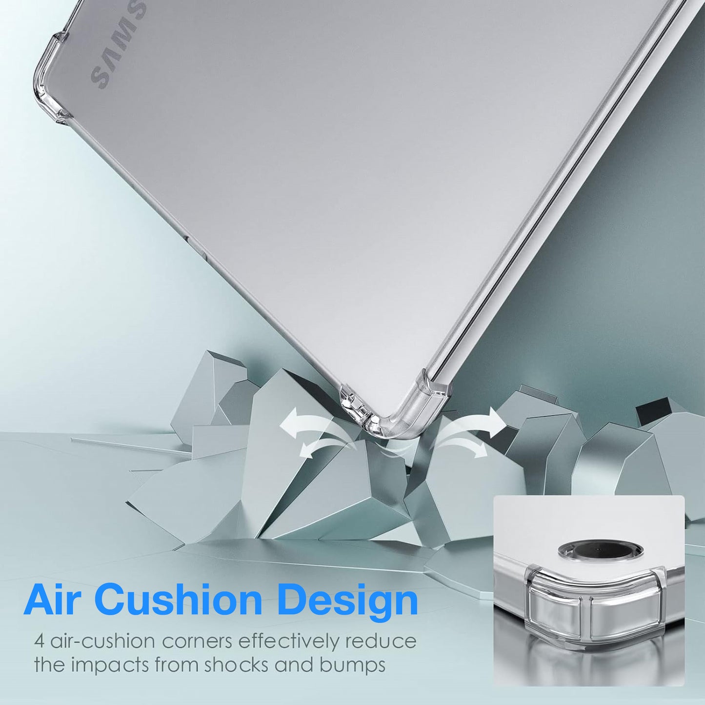 MEZON Samsung Galaxy Tab A11+ (11") Premium Thin Transparent Clear TPU Gel Case (SM-X230, X236)