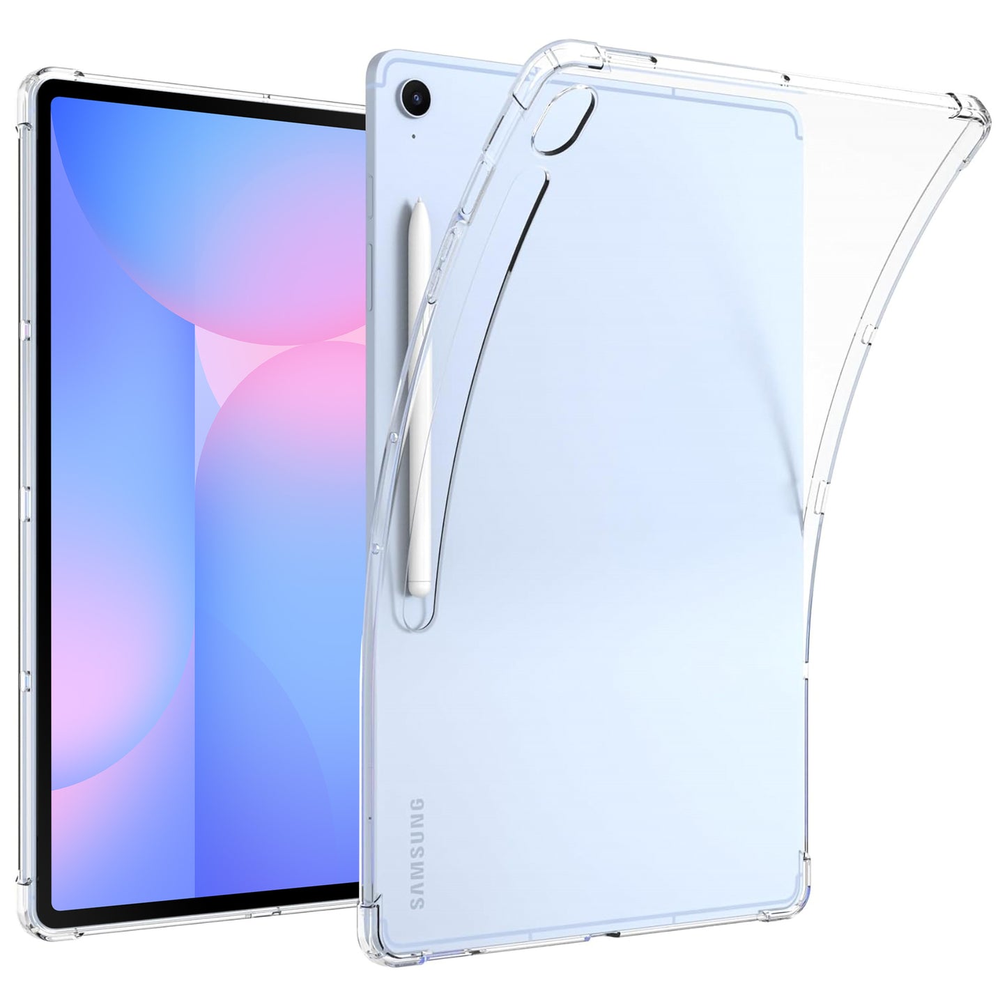 MEZON Samsung Galaxy Tab S10 FE+ (13.1") Premium Thin Transparent Clear TPU Gel Case (SM-X620, X626)