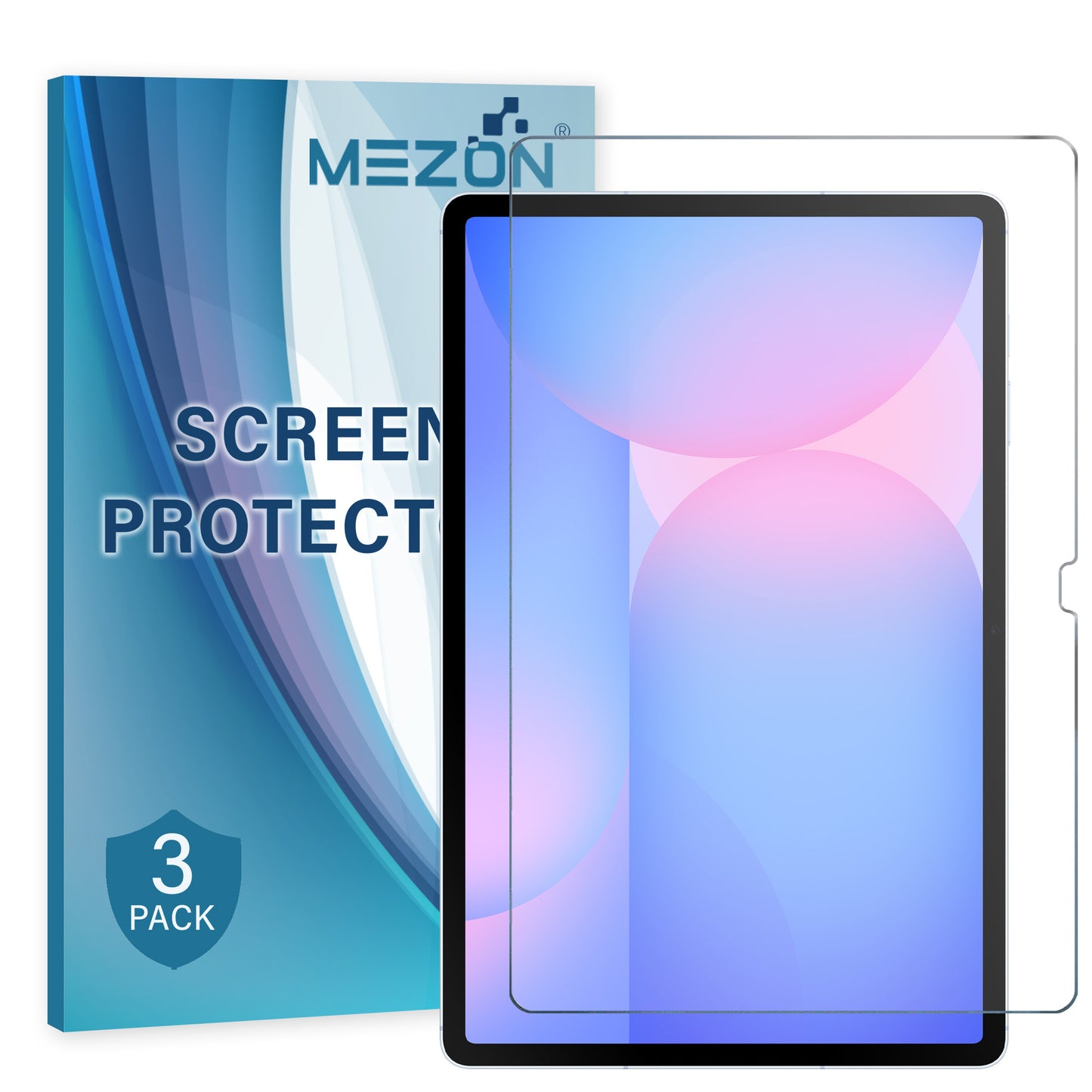 [3 Pack] MEZON Samsung Galaxy Tab S10 FE+ (13.1") Ultra Clear Film Screen Protector (SM-X620, X626, Clear)