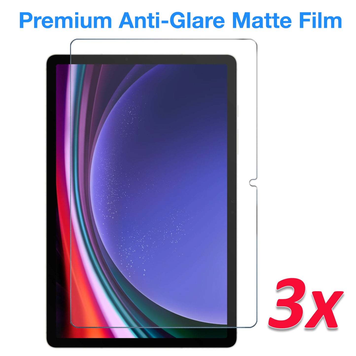 [3 Pack] MEZON Samsung Galaxy Tab S9 (11") Anti-Glare Matte Film Screen Protector (SM-X710, X716, Matte)