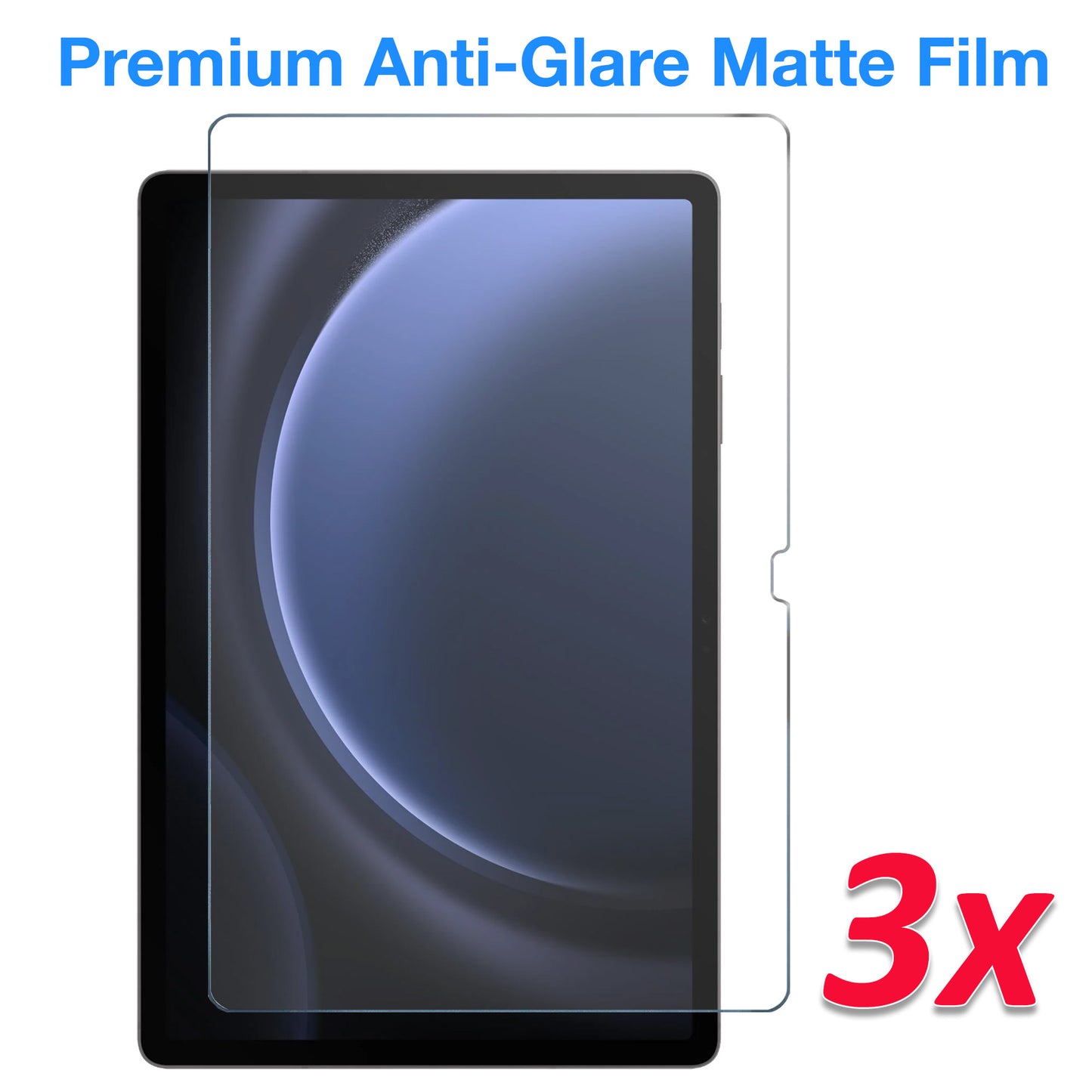 [3 Pack] MEZON Samsung Galaxy Tab S9 FE+ (12.4") Anti-Glare Matte Film Screen Protector (SM-X610, X616, Matte)