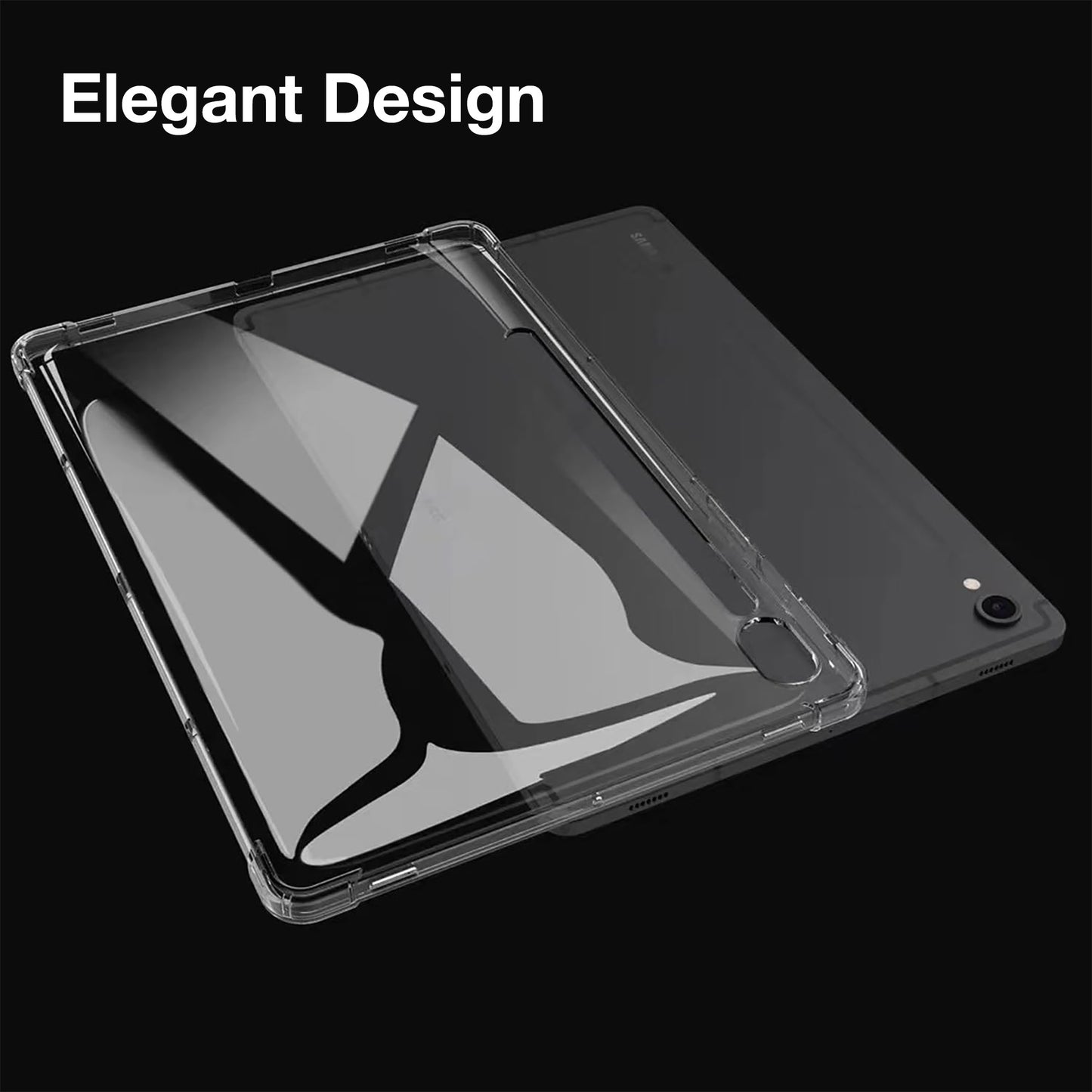 MEZON Samsung Galaxy Tab S9+ (12.4") Premium Thin Transparent Clear TPU Gel Case (SM-X810, X816)