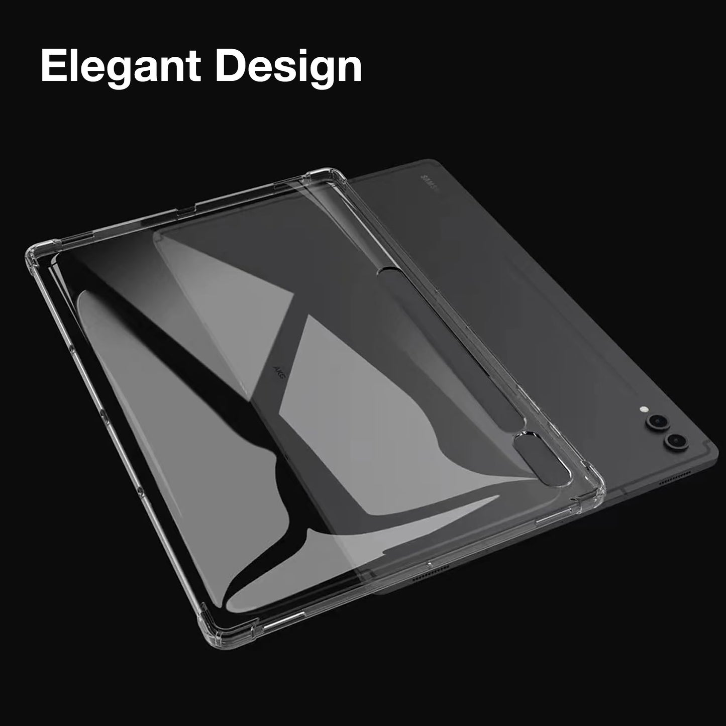 MEZON Samsung Galaxy Tab S9 FE+ (12.4") Premium Thin Transparent Clear TPU Gel Case (SM-X610, X616)