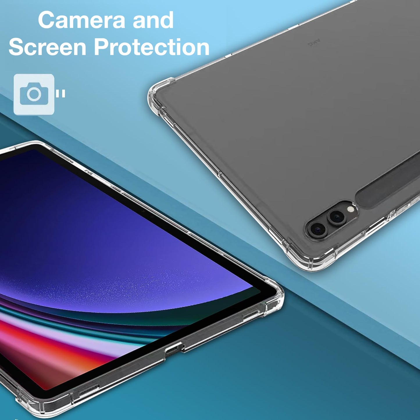 MEZON Samsung Galaxy Tab S9 Ultra (14.6") Premium Thin Transparent Clear TPU Gel Case (SM-X910, X916)