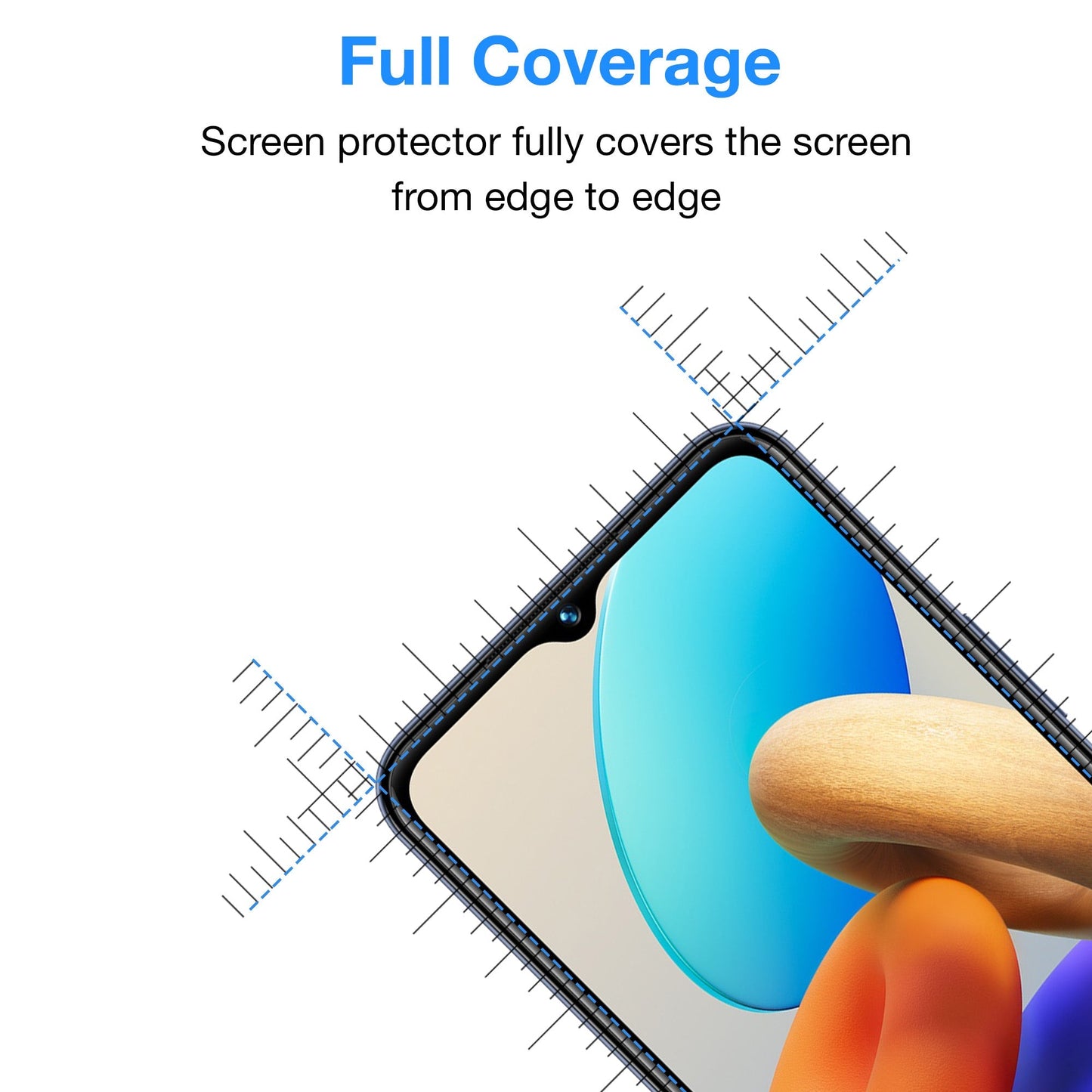 [3 Pack] MEZON Vivo Y55 5G Premium Hydrogel Clear Edge-to-Edge Full Coverage Screen Protector Film