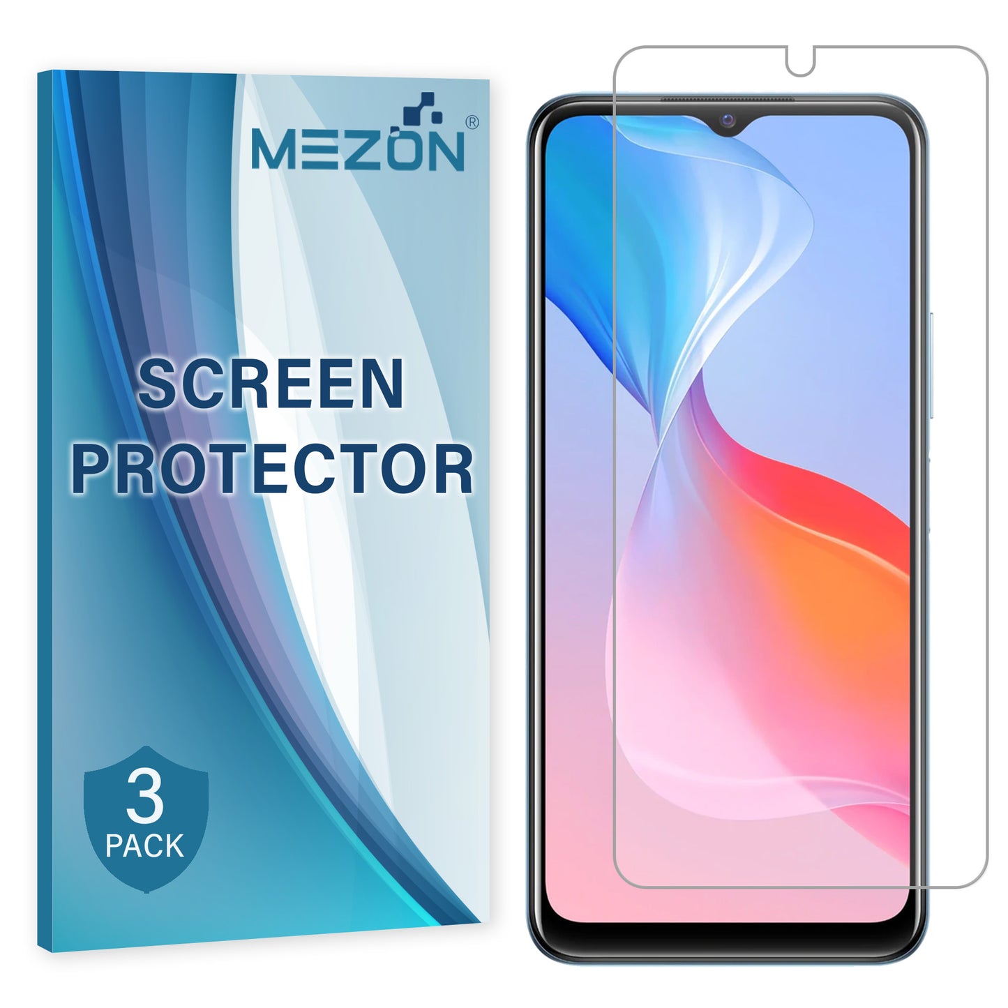 [3 Pack] MEZON Vivo Y33s Premium Hydrogel Clear Edge-to-Edge Full Coverage Screen Protector Film