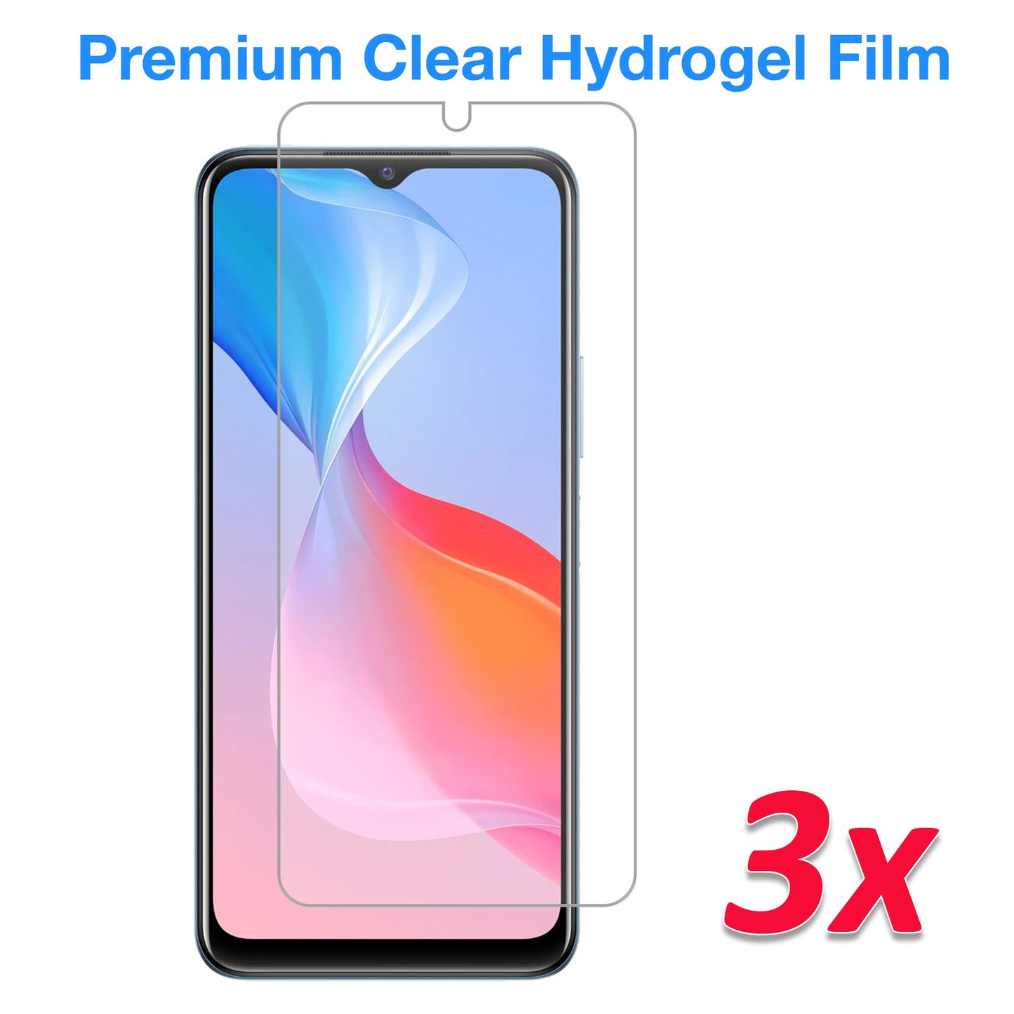 [3 Pack] MEZON Vivo Y22s Premium Hydrogel Clear Edge-to-Edge Full Coverage Screen Protector Film