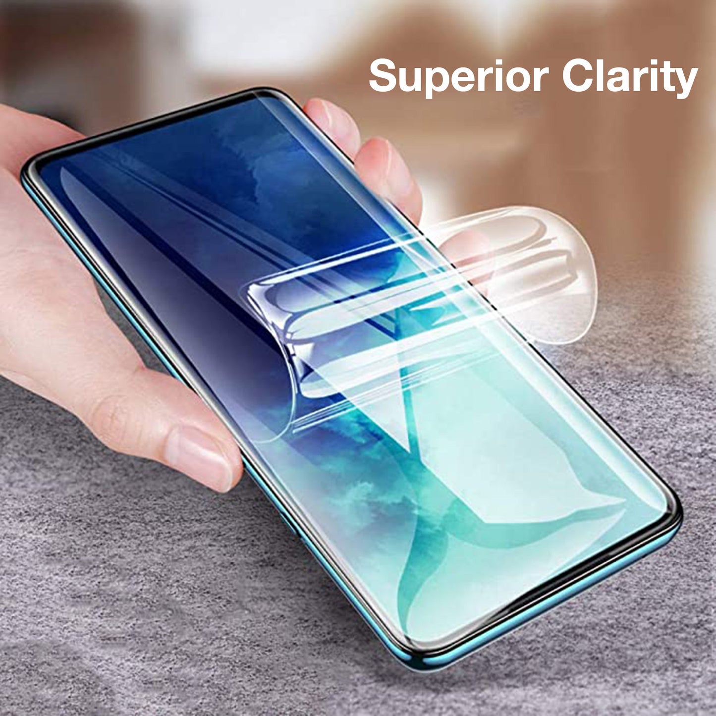 [3x in 1] MEZON Samsung Galaxy Z Flip5 Premium Hydrogel Clear Edge-to-Edge Full Coverage Screen Protector Fingerprint Film