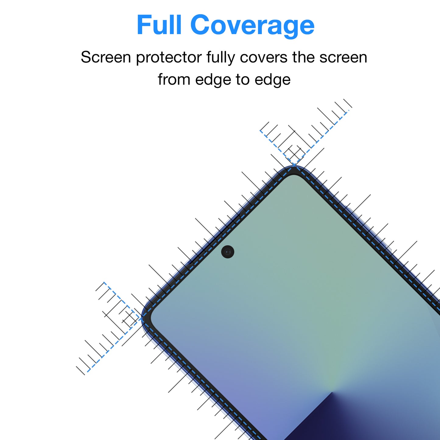 [3x in 1] MEZON Samsung Galaxy Z Flip7 Premium Hydrogel Clear Edge-to-Edge Full Coverage Screen Protector Fingerprint Film