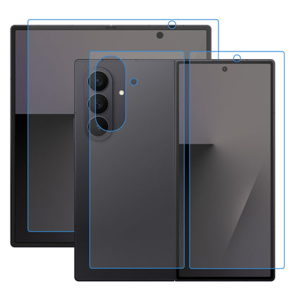 [3x in 1] MEZON Samsung Galaxy Z Fold7 Premium Hydrogel Clear Edge-to-Edge Full Coverage Screen Protector Fingerprint Film