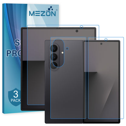 [3x in 1] MEZON Samsung Galaxy Z Fold7 Premium Hydrogel Clear Edge-to-Edge Full Coverage Screen Protector Fingerprint Film