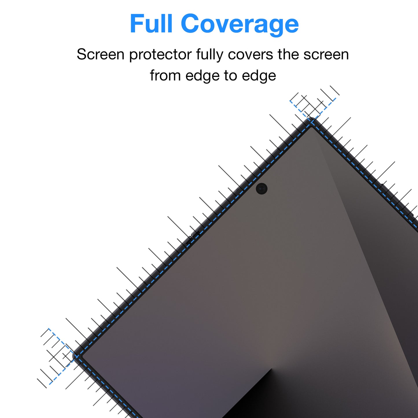 [3x in 1] MEZON Samsung Galaxy Z Fold7 Premium Hydrogel Clear Edge-to-Edge Full Coverage Screen Protector Fingerprint Film