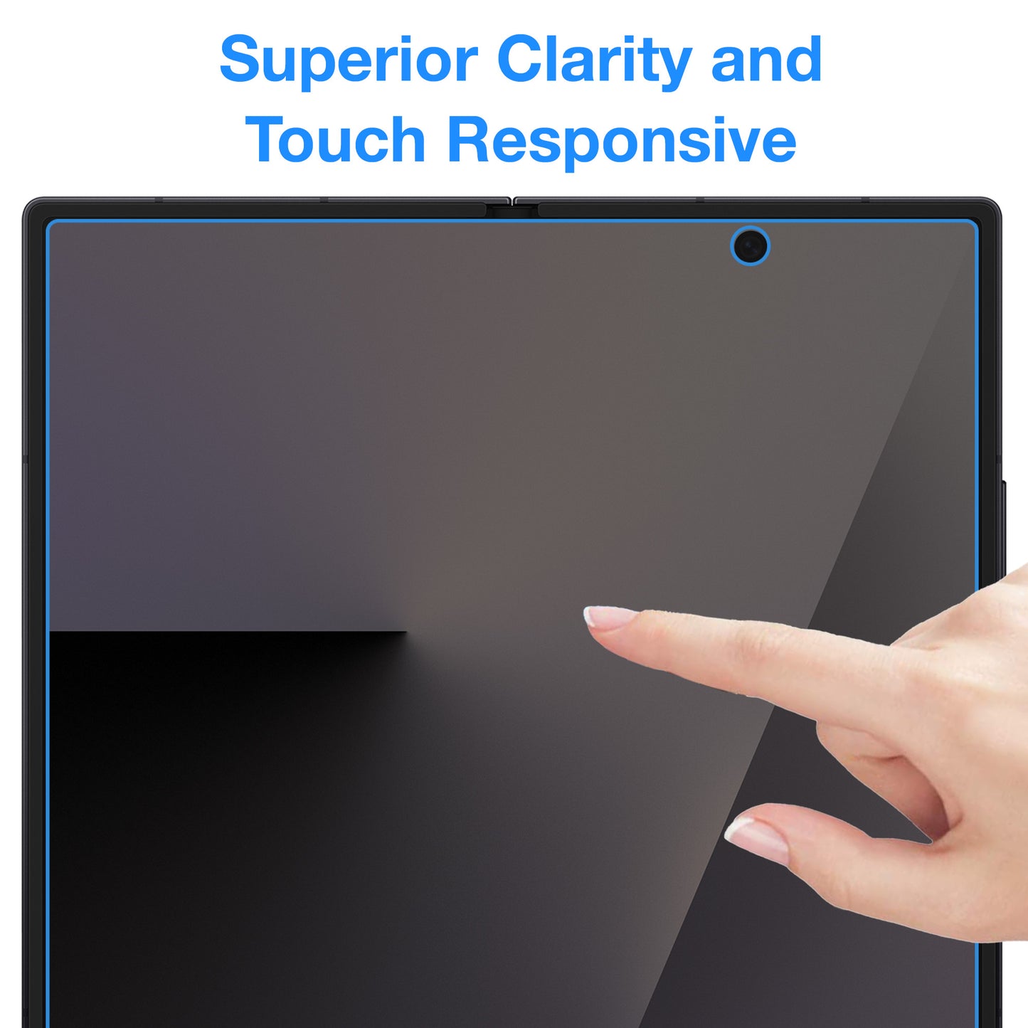 [3x in 1] MEZON Samsung Galaxy Z Fold7 Premium Hydrogel Clear Edge-to-Edge Full Coverage Screen Protector Fingerprint Film