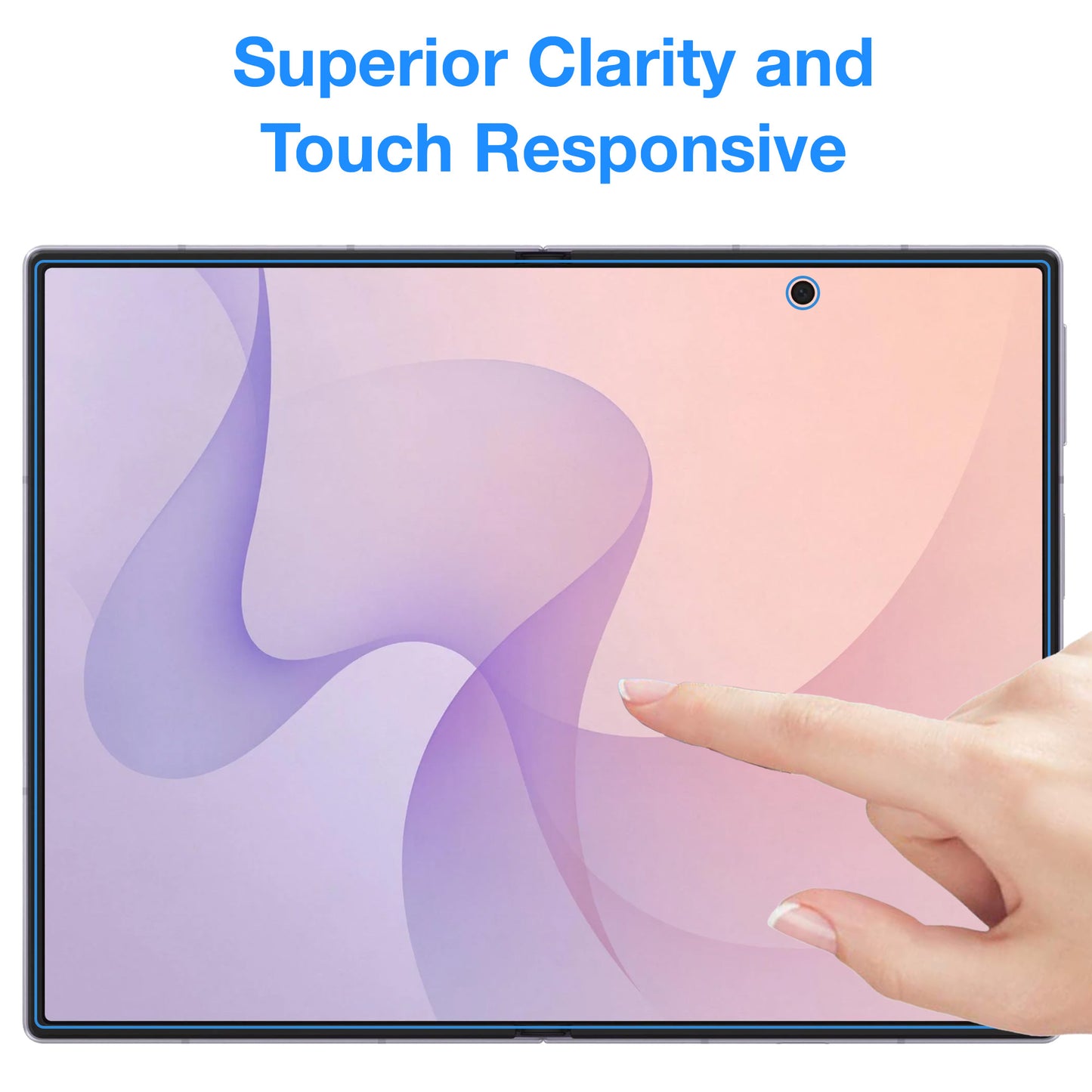 [3x in 1] MEZON Samsung Galaxy Z Fold8 Premium Hydrogel Clear Edge-to-Edge Full Coverage Screen Protector Fingerprint Film